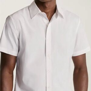 NWOT Bonobos Riviera Slim Fit Point Collar Short Sleeve Stretch Cotton Shirt